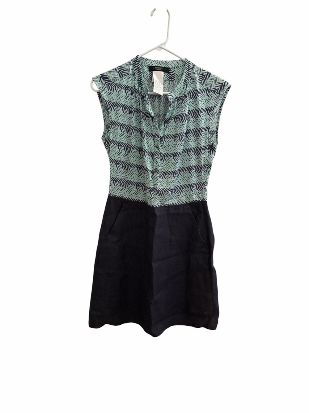 MAX MARA Weekend linen dress blue size 2 NWT